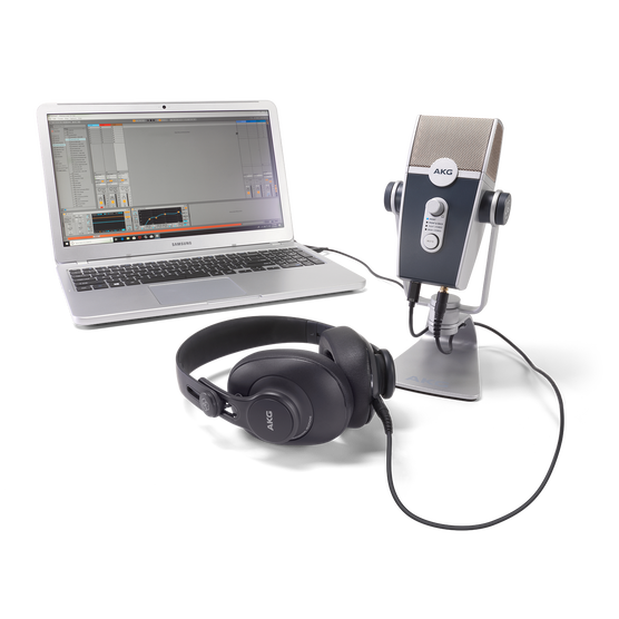 AKG Podcaster Essentials - Black / Gray - Audio Production Toolkit: AKG Lyra USB Microphone and AKG K371 Headphones - Detailshot 2