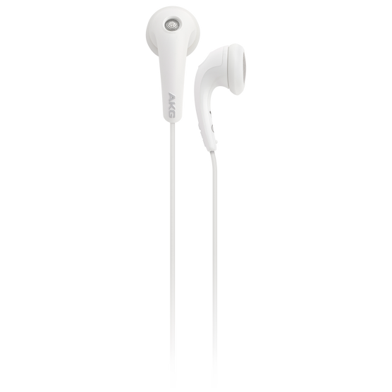 Y 15 - White - Lightweight in-ear headphones with volume control - Front